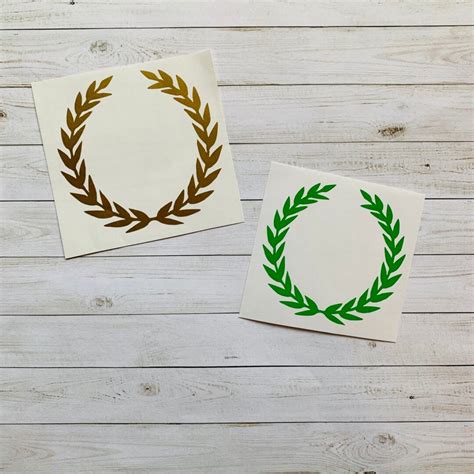 Laurel Wreath Decal Laurel Wreath Sticker Wreath Sticker Etsy