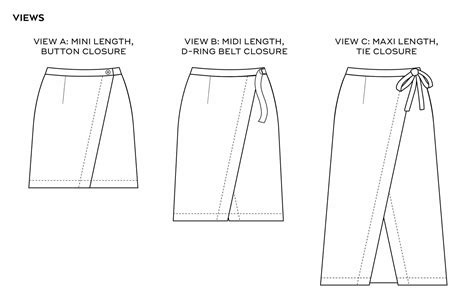 Nita Wrap Skirt PDF Pattern Sew DIY