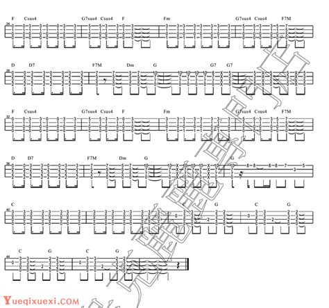 Ukulele谱【别看我只是一只羊】喜羊羊与灰太狼 指弹 尤克里里曲谱 乐器学习网