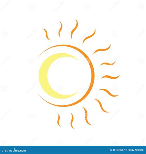 Rays Crescent Sun And Moon Logo Design Vector Graphic Concept