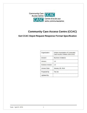 Get CCAC Depot Request Response At Specification Doc Template PdfFiller