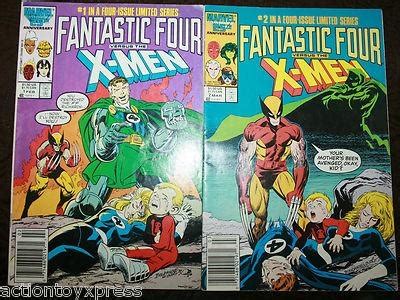 Marvel Comics Fantastic Four Vs The X Men 1 2 VF F Cond 1987 Limited