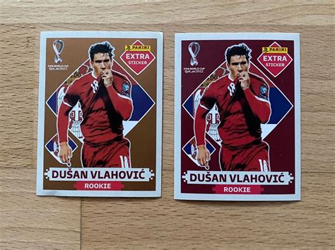 Panini Extra Sticker 2022 Dušan Vlahovic normal und gold Kaufen