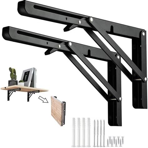 Équerre Pliante 300mm étagère murale Pliante 2 Pièces Support Console