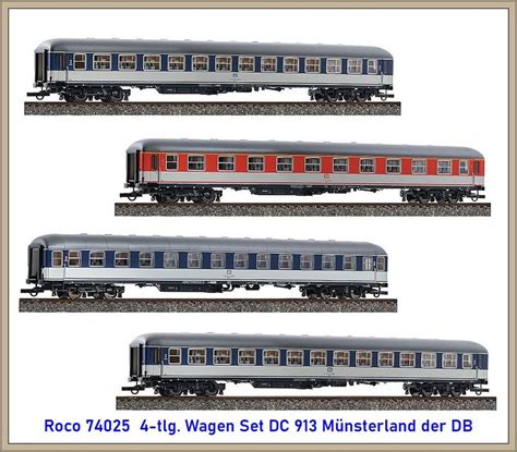 Roco Tlg Pop Wagen Set Dc M Nsterland Der Db