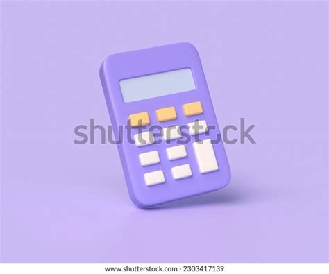 D Calculator Icon Cartoon Style Illustration Stock Illustration