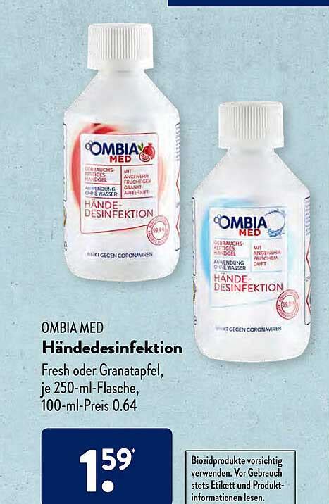 Ombia Med Händedesinfektion Angebot bei ALDI SÜD 1Prospekte de