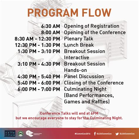 Here's the Program Flow for... - 4th Communication Conference