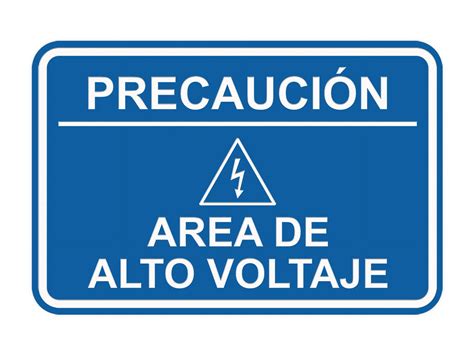 Signs Bylita Classic Framed Precauci N Area De Alto Voltaje Door Or