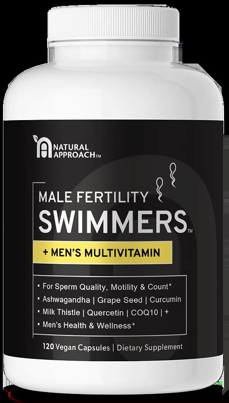 Natural Approach Swimmers Male Fertility Supplement To Support Sperm Quality Motility And Count