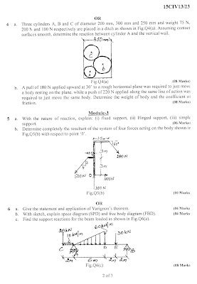 Elements Of Civil Engg Engg Mechanics VTU Syllabus