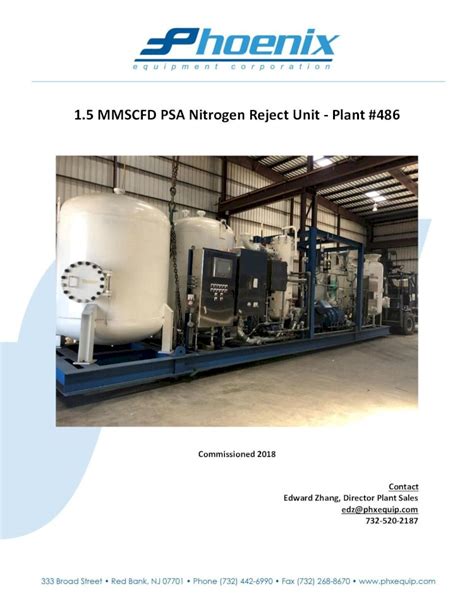 Pdf 15 Mmscfd Psa Nitrogen Reject Unit Plant 486general