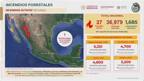 Hay 37 Incendios Forestales Activos En México Asegura Amlo Que Recorte