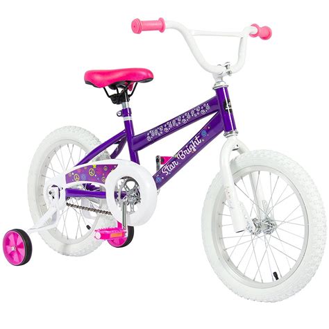 Bcp 16 Girls Purple Princess Bike W Training Wheels And Basket Kids