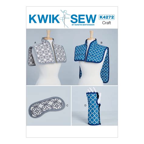 Kwik Sew Pattern Hot Or Cold Shoulder Wraps Mask And Wrist Wrap Sizes