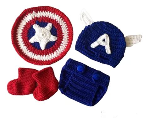 Trajecito De Capit N Am Rica Tejido A Crochet Para Beb S Meses Sin