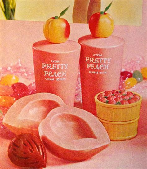 Avon Pretty Peach Soap Lotion Cream Sachet And Bubble Bath