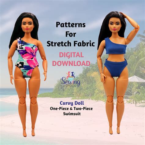 Swimsuit Sewing Patterns for Curvy Barbie PDF Pattern for - Etsy