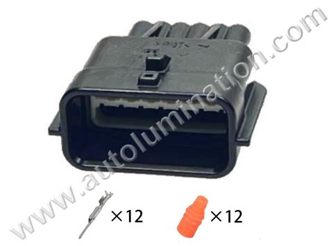 Male Connector Kit Plug Socket 12Pin M12 004 Yazaki E33D12 CET1218M M12