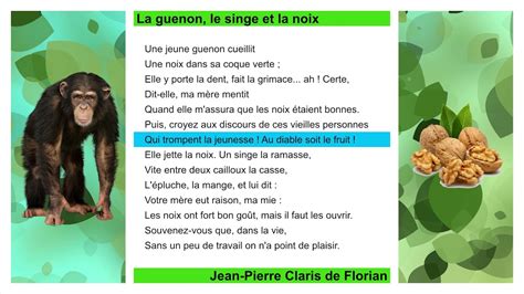 La Guenon Le Singe Et La Noix De Jean Pierre Claris De Florian YouTube