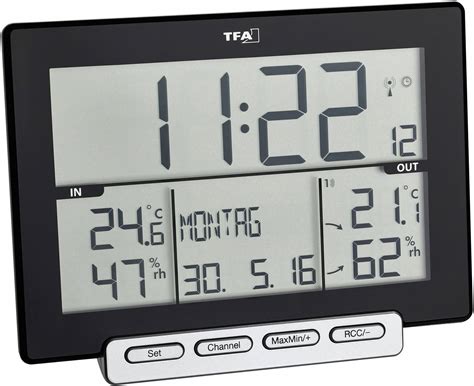 Buy TFA Dostmann Trinity Wireless Thermo Hygrometer Black Conrad