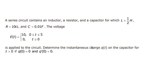 Solved A Series Circuit Contains An Inductor A Resistor