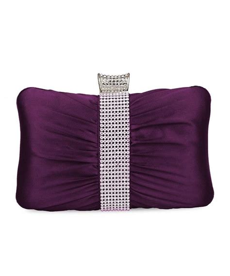 Pleated Rhinestones Evening Wedding Purple Cc1888l8i40 Womens Clutches And Evening Bags