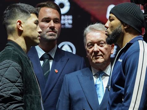 Photos Dmitry Bivol Lyndon Arthur Face To Face At Day Of Reckoning