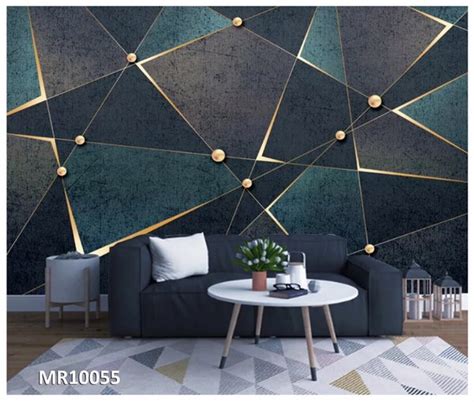 Jual Wallpaper Dinding 3D Mural Photowall Dinding Motif Geometri Modern