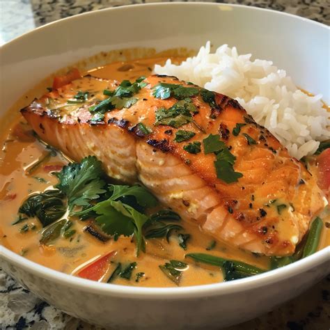 Thai Coconut Salmon Curry Delicious Recipes