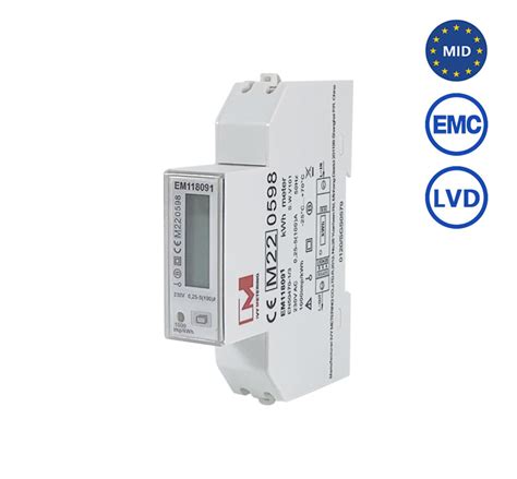 Em118091 Din Rail Mounted Single Phase 100a Mid Bi Directional Energy Meter For Base Station