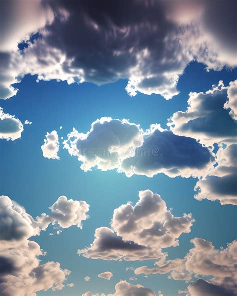 Moving Clouds and Skies Background Stock Illustration - Illustration of sunlight, cumulus: 269453790