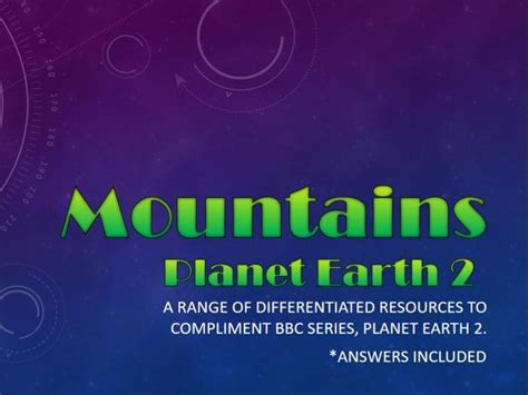 Planet Earth 2 : Mountains : Activity pack | Teaching Resources