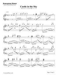 Sobrio Circo Parte Laputa Castle In The Sky Piano Sheet Pdf Buena