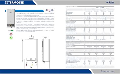 Termotek Aquapower C S Scaldabagno A Gas Camera Stagna Litri A