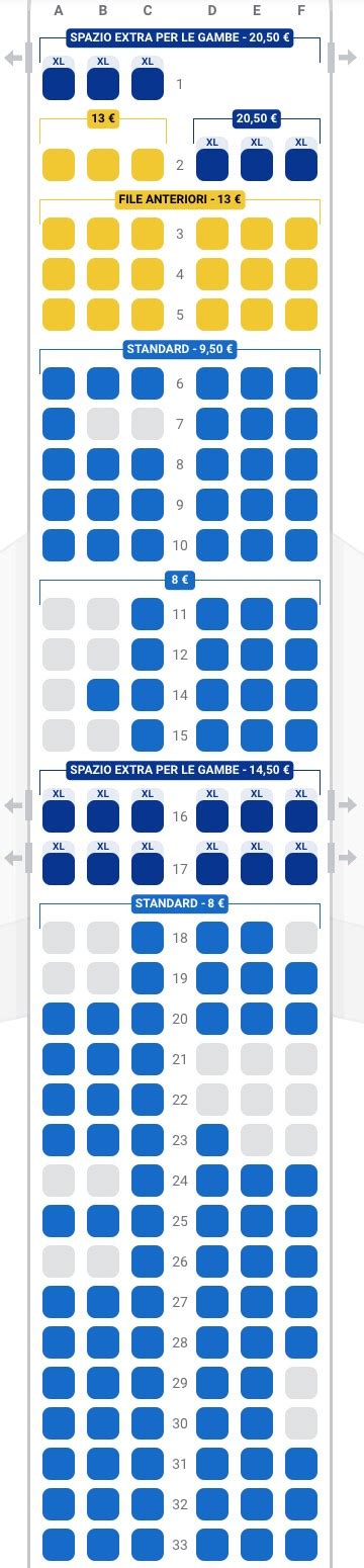 Posti A Sedere Ryanair Mappa Assegnazione Posto Casuale Costi