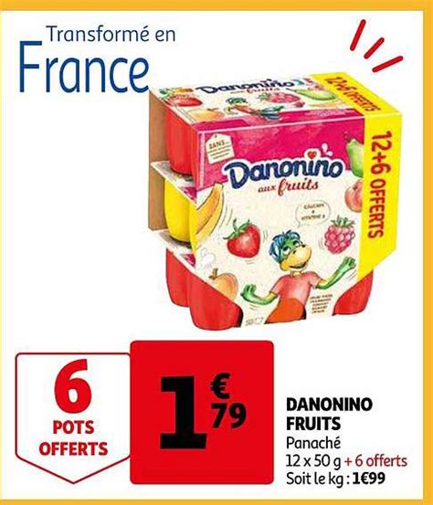 Promo Danonino Fruits Chez Auchan Icatalogue Fr