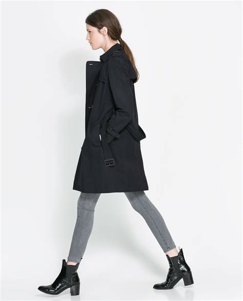 Zara Trench Coat With Detachable Lining In Black Lyst