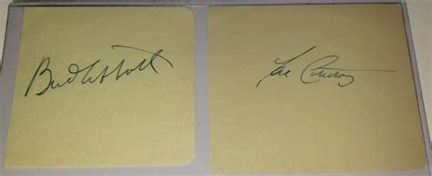 Bud Abbott And Lou Costello Autograph Cuts Aug 01 2021 Bunte Auction