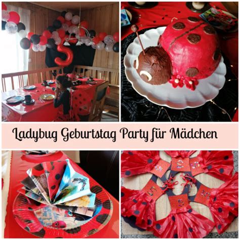 Ladybug Geburtstagsparty für Mädchen Einladungen Torte Kindergarden