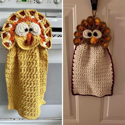 Turkey Crochet Kitchen Towel Free Pattern Fosbas Designs