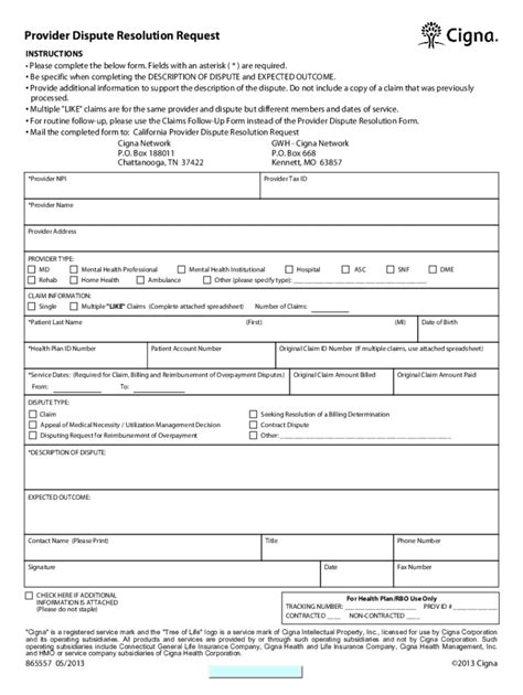 Fillable Online PROVIDER DISPUTES RESOLUTION REQUEST Fax Email Print