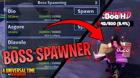 AUT How To SPAWN SUMMON ALL Bosses EASILY Roblox A Universal Time