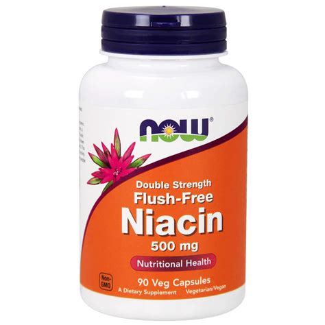 Now Foods Niacin Flush Free 500 mg 180 kapsułek Dr Max Drogeria