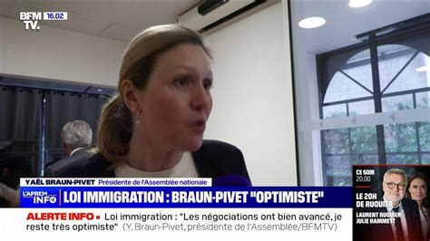 Loi immigration Les négociations ont bien avancé je reste très