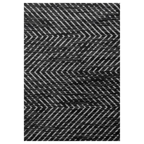 Tapis à motifs graphiques noir et gris 60x110cm Maisons du monde