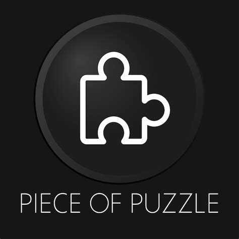 Pi Ce De Puzzle Ic Ne De Ligne Vectorielle Minimale Sur Le Bouton D