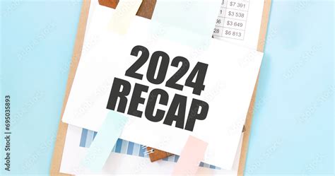 Paper Plate With Text Take 2024 Recap Diagram Notepad And Blue