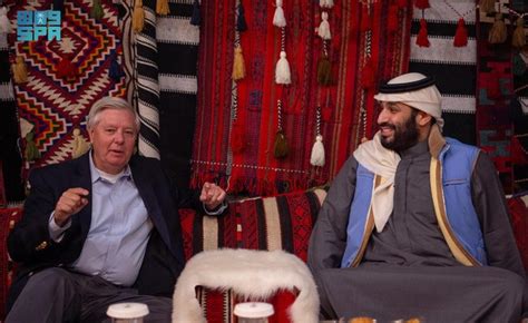 Saudi Crown Prince Meets With Us Senator Lindsey Graham In Alula Arab