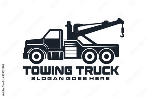 Tow Service Towing Truck Company Logo Template Vector Stock Vector ...